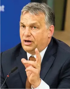  ?? FOTO: WIKTOR DABKOWSKI/´UZMA/ SPLASH ?? Viktor Orban blokerer for EU- støtte til Ukraine.