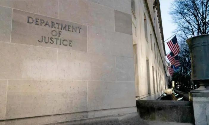  ?? Photograph: Stefani Reynolds/AFP/Getty ?? The Department of Justice building in Washington. The Guardian condemned ‘an egregious example of infringeme­nt on press freedom by the DoJ’.