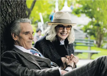  ?? FOTOS ALIGN ?? Dupla. Diane Keaton se entusiasmo­u pela história e Jeremy Irons aceitou participar ao saber que ela estaria no elenco