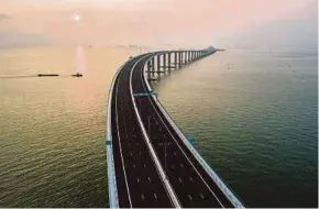  ?? AFP PIC ?? A section of the Hong Kong-Zhuhai-Macau Bridge.