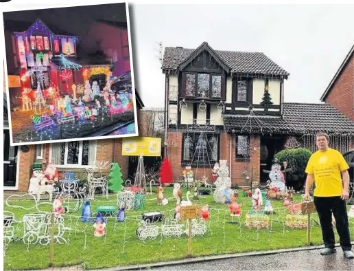  ?? Elizabeth Thomson ?? ●● Tony Jenkinson is raising money for Marie Curie through his Christmas lights display