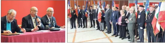  ?? (Photos R. B.) ?? Le colonel Jean Morelli a invité les membres du Celap à prendre part aux deux cérémonies importante­s qui se dérouleron­t au cours de l’année . En fin d’assemblée, plusieurs porte-drapeaux ont été décorés en présence des élus de Fréjus et de...