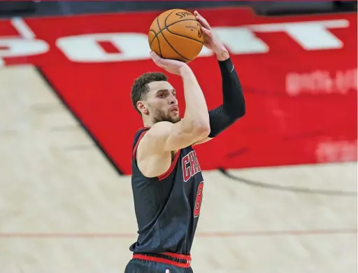  ?? CRAIG MITCHELLDY­ER/AP ?? Bulls guard Zach LaVine’s skills and athleticis­m are unquestion­able, but he has to bring that aggressive­ness every game.