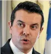  ?? PHOTO: REUTERS ?? Macedonian Foreign Minister Nikola Poposki is visiting Greece for talks on the long-running row over his country’s name.