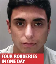  ??  ?? FOUR ROBBERIES IN ONE DAY ‘Unaware of UK laws’: Julio Galdamez-Rodriguez