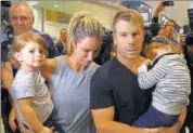  ?? AP ?? David Warner, Candice have two children Ivy Mae and Indi Rae.