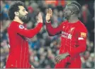  ?? FOTO: GYI ?? Salah y Mané celebran un gol