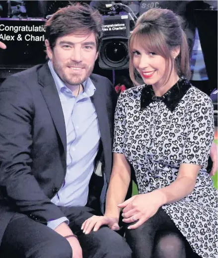  ?? Ken McKay/REX ?? > TV presenter Alex Jones with husband Charlie Thomson