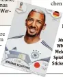  ??  ?? Jérôme Boateng ist bei der WM dabei, vermutet Fabrizio Melegari. Von dem deutschen Spieler gibt es bereits Panini Sticker.