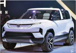  ?? PHOTOS: SANJAY K SHARMA ?? Tata Motors showcased electric concept of its Sierra SUV. The homegrown automaker also displayed the HBX and the Hexa Safari edition