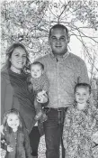  ?? CONTRIBUTE­D ?? Russell Borden is pictured with his daughters Nyla and Raelyn, wife Tara and son Carter.