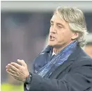  ??  ?? Inter coach Roberto Mancini.