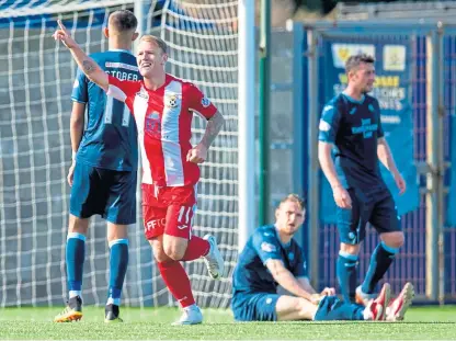  ?? Picture: SNS. ?? Scott Agnew was on target as East Fife took the three points.