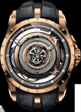  ?? ?? Le puissant tourbillon volant prend une place centrale au coeur de l’Excalibur de Roger Dubuis.