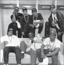  ?? Raymond Boyd Michael Ochs Archives/Getty Images ?? N.W.A rapped about simmering unrest in “Straight Outta Compton.” Ice Cube, bottom left, may be hosting a reunion at Coachella.