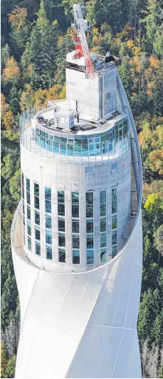  ?? FOTO: ERICH MEYER ?? 232 Meter hoch ist der Rottweiler Turm.