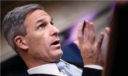  ??  ?? Ken Cuccinelli said the poem was ‘of course referring back to people coming from Europe, where they had class-based societies, where people were considered wretched if they weren’t in the right class’. Photograph: AFP/Getty