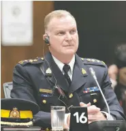  ?? ADRIAN WYLD / THE CANADIAN PRESS FILES ?? RCMP Chief Supt. Darren Campbell, seen here in August,
dropped jaws when he said Lucki had pressured the Mounties to release informatio­n about the weapons used
in the N.S. mass shootings, over their objections.