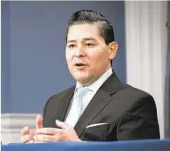  ??  ?? Schools Chancellor Richard Carranza agrees the Gifted and Talented exam should be eliminated because it favors the white and wealthy, but it will be held one more time in spring, even during the pandemic.