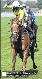  ??  ?? MASTERFUL: Silvestre De Sousa and Ostilio