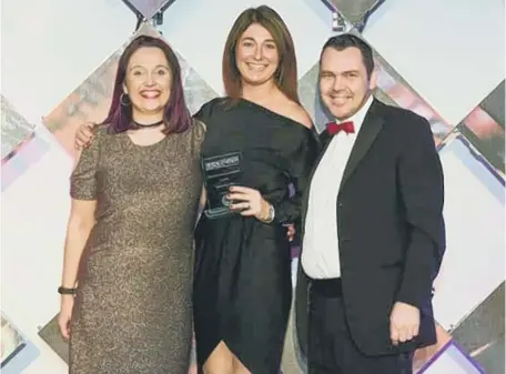  ?? ?? Back to 2017 when ARTventure­rs won the Small Business of the Year competitio­n at the Portfolio Awards. Fiona Simpson is pictured, centre.