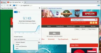  ??  ?? Als Ersatz für Edge oder den Internet Explorer ermöglicht Opera sicheres Surfen sogar mit VPN-Modul.