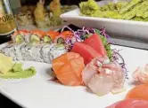  ?? ?? Sushihana: The sushi-sashimi sampler with tuna, salmon, surimi, yellowtail and California roll was among the first in San Antonio.
