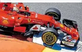 ??  ?? Schnellste­r des Tages: Sebastian Vettel drehte am Freitag die beste Runde in Sotschi