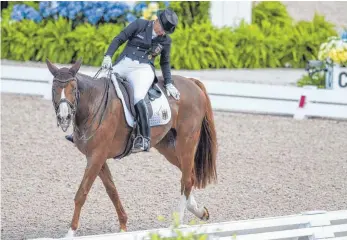  ?? FOTO: IMAGO ?? Streichele­inheiten von Team-Weltmeiste­rin zu Team-Weltmeiste­rin: Isabell Werth und ihre Fuchsstute Bella Rose.