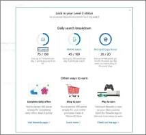  ??  ?? Microsoft awards you Rewards points for searching on desktop and mobile...