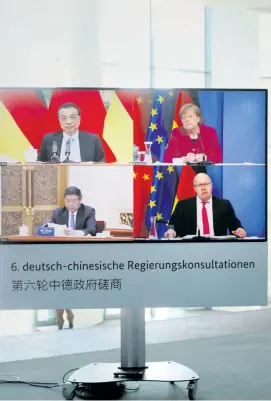  ??  ?? Deutsch-chinesisch­e Gespräche im digitalen Raum