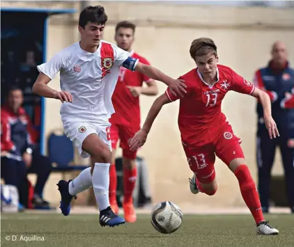  ??  ?? Malta v Gibraltar UEFA European Boys Youth U16 Football Developmen­t Mini-Tournament