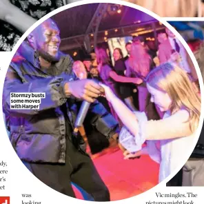  ??  ?? Stormzy busts some moves with Harper