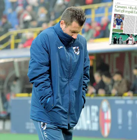  ??  ?? Via dal campo E’ stata la Sampdoria l’ultima squadra di serie A con la quale ha giocato Antonio Cassano (35 anni)