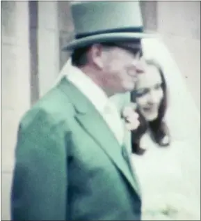  ??  ?? Stills from an old 8mm film of a wedding that took place in Glasgow around 1972