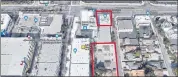  ?? GOOGLE MAPS ?? Kuma Ventures paid $14.5 million for properties at 2960 Stevens Creek Blvd. and 333 through 357 S. Redwood Ave. in San Jose, shown outlined in red.