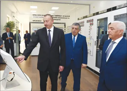  ??  ?? President liham Aliyev launched Bahmatli electrical substation in Zagatala