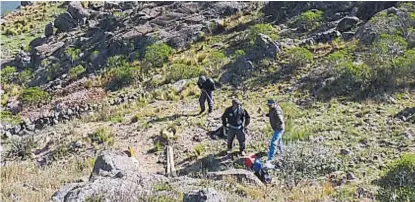  ?? (GENTILEZA FEDERICO VERNOCCHI/ARCHIVO) ?? Pampa de Olaen. En esos años hubo varios operativos de búsqueda de Murúa.