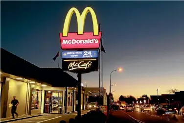  ?? PHOTO: STUFF ?? Four new McDonald’s outlets will open in wider Christchur­ch this year despite strong trends towards more healthy and vegan eating.