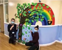  ??  ?? ●●NHS staff at Stansfield Place worked hard to create a ‘kindness tree’