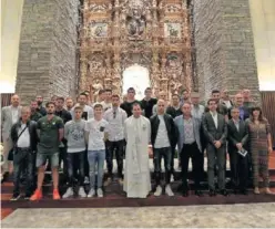  ??  ?? El equipo visitó la Diputación y Nuestra Señora del Camino.