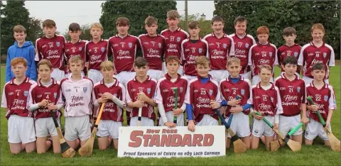 ??  ?? The St. Martin’s squad prior to the New Ross Standard Under-14 hurling Division 1 shield final in St. Patrick’s Park, Enniscorth­y.