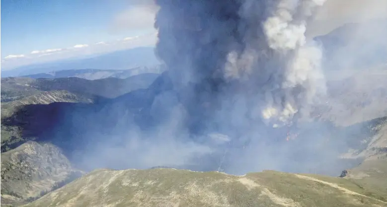  ??  ?? Dry conditions and hot weather have created the perfect environmen­t for forest fires in both British Columbia and Saskatchew­an.