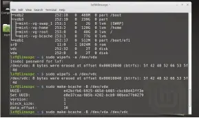  ??  ?? Setting up backing devices for bcache is pretty straightfo­rward, and hopefully will bring great performanc­e benefits.