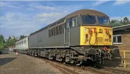  ?? Rob Reedman ?? The engine removed from 56312 at Progress Rail’s Electro-motive Diesels at Longport as part of the GB Railfreigh­t Class 69 conversion programme has been donated to the Class 40 Preservati­on Society. The donor locomotive stands at UK Rail Leasing’s Leicester Depot on June 8, 2020.