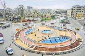  ?? AFP ?? ▪ View of the iconic al-Naim Square, part of which was recently renovated, in Raqa, northern Syria. The city is no longer controlled by IS fighters, according to US-led forces fighting the jihadists.