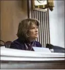  ?? SARAH SILBIGER — THE NEW YORK TIMES ?? Sen. Lisa Murkowski, R-Alaska, says she opposed “being hand in glove with the defense” in an impeachmen­t trial.