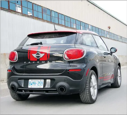  ??  ?? The Paceman JCW does feel heavier to drive than a Cooper S, but it handles well and remains a fun car to put through its paces.