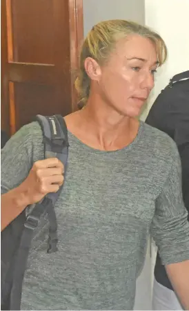  ?? Photo: Waisea Nasokia ?? Yvette Dianne Nikolic at the Nadi magistrate­s court on June 25, 2018.