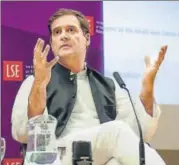  ?? PTI ?? Congress president Rahul Gandhi during an interactiv­e session at the London School of Economics on Friday. &gt;&gt; REPORT ON P8